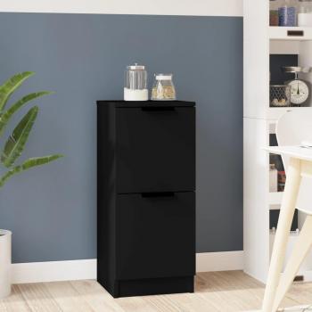 Buffet en bois noir 30x30x70 cm