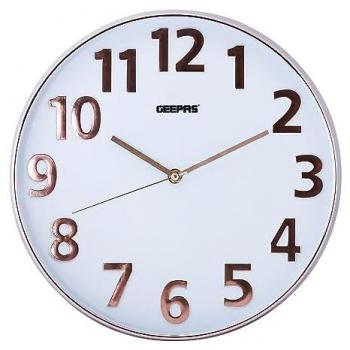 Battery‑Powered Rose Gold & White 3D Glass Timepiece