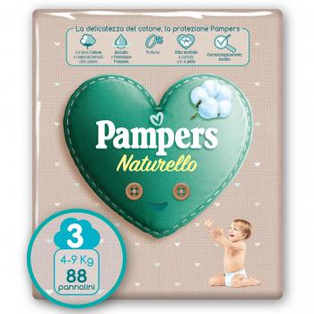 Pampers Naturello, Midi, 88 Pannolini, Taglia 3 (4-9 kg)
