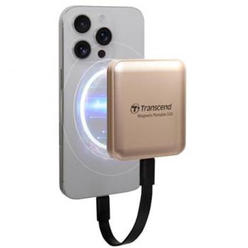Champagne Gold Transcend 4TB MagSafe SSD (USB‑C) – ESD420