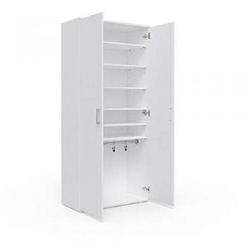 Armoire de rangement à chaussures Torge Vicco, Blanc, 80 x 178 cm