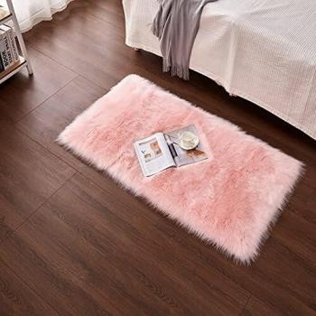 Cumay Tapis de Chaise Canapé en Fourrure Artificielle