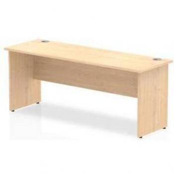Impulse 1800mm x 600mm Solid Wood Straight Desk with Maple Top and Panel Ends