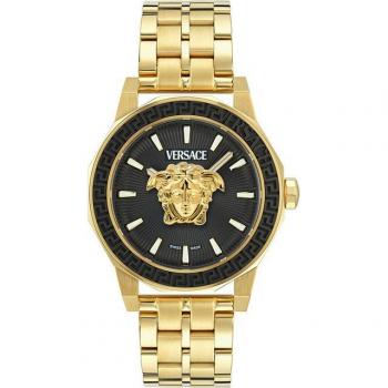Versace Quarzuhr Medusa Deco Gent – Analog, Swiss Made, Edelstahlarmband, Saphirglas