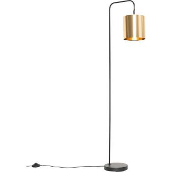 QAZQA Smart Floor Lamp Black/Gold Wi‑Fi A60 – Lofty