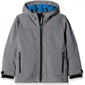 CMP Jungen Kapuzenjacke aus Softshell, Grau (Nero Melange/Cyano) 104