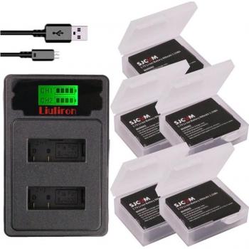 Batterie SJCAM 900mAh SJ4000 + double chargeur