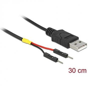 DeLock USB Stromkabel Typ-A auf 2 x Pfostenstecker einzeln 30 cm