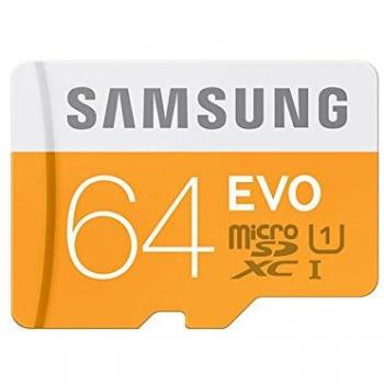 Carte Mémoire Samsung SDXC EVO 64 Go avec Adaptateur