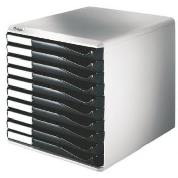 Cassettiera Post di LEITZ – 10 cassetti, nero