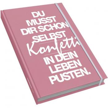 VISUAL STATEMENTS Geschenkbuch „A5‑Notiz & Sprüche“ – 128‑seitiges Hardcover‑Bullet‑Journal