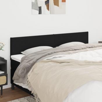 VidaXL Cabeceros 2 unidades de tela negro 90x5x78/88 cm