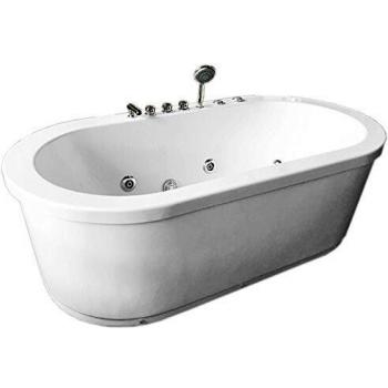 Whirlpool RIO Badewanne 185x95cm – freistehend, inklusive Armaturen