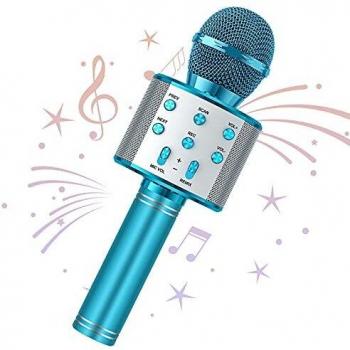 Wowstar Wireless Microphone, Karaoke Bluetooth Microphone for Kids, Portable Toy Karaoke Mic Speaker Machine, Home KTV Player Support Android & iOS Devices for Party Singing
