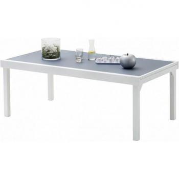 Tuin tafel Modulo 8-12 Full Glass Wit Wilsa Garden