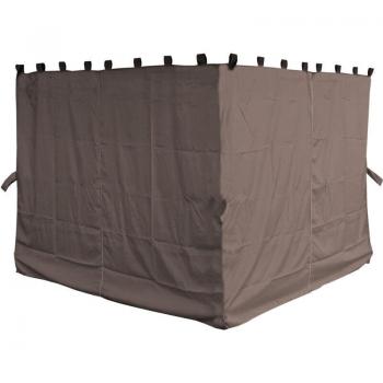 Pannelli Laterali Quick‑Star 260x195 cm Marrone-Grigio per Gazebo 3x3
