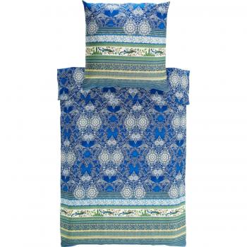 Loto V3 Bettdeckenbezug in Satinblau (Bassetti 9235390) – 220x155x0,5 cm