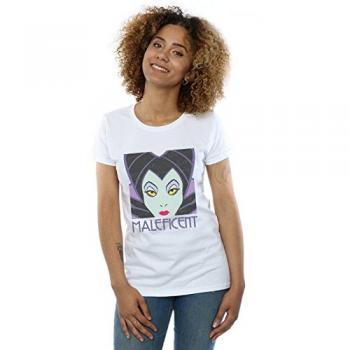 Princess Maleficent Crop Shirt – White, Women’s Medium