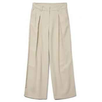 AWARE Hochbundhose Steinbeige mit Falten XL