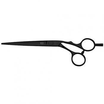 KASHO Profi-Haarschere Silber Schwarz Offset KSI-65 os DLC 6½