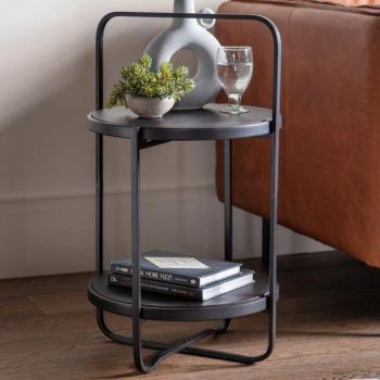 Gallery Direct Black Side Table 43cm W