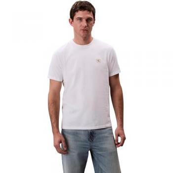 Camiseta Crema con Detalles Rojos Calvin Klein Jeans
