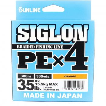 Sunline P.E. Line X4 Siglon 300M Orange 35lb