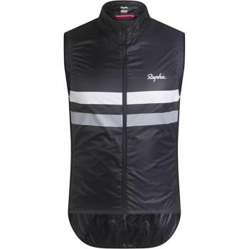 Herren-Rapha Brevet Weste – Schwarz-Weiß (M)