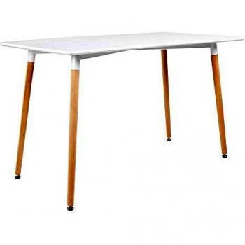 Mesa rectangular 120 × 70cm blanca pia