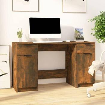 Escritorio con Almacenamiento Lateral de Madera