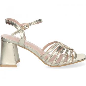Sandalias de Mujer con Tacon Cómodo y Color Dorado de PuntoSalao