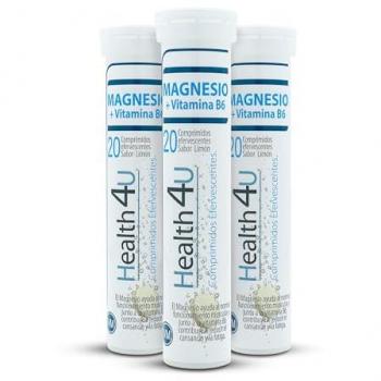 Health 4U Pack Magnésio + Vitamina B6 Sabor Limão 3x20comp