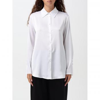 Camisa Elegante de Crepe Satín con Plisado en la Parte Posterior