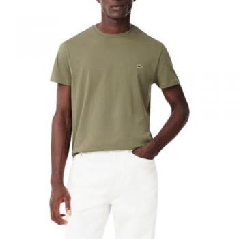 Lacoste T‑shirt Verde con Logo Piccolo Uomo