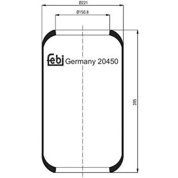 FEBI BILSTEIN 20450 Luftfederbalg ohne Kolben