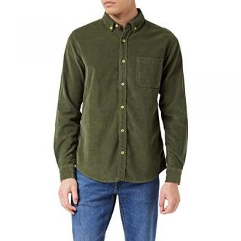 Camisa de Pana Urban Classics Talla Grande Verde