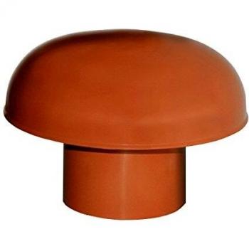 Ventilation Toiture Chapeau PVC Rouge Ø100 mm