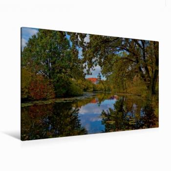 Premium 120 × 80 cm Canvas: Der kleine Wallgraben (Ziegenhain) – Lutz Klapp