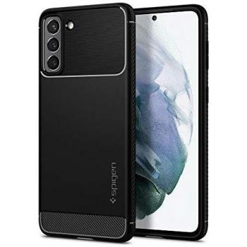 Spigen Rugged Armor (Galaxy S21), Smartphone Hülle, Schwarz