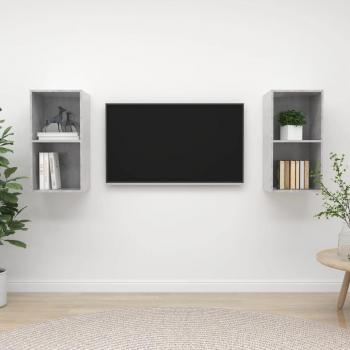 TV Wall System 2 piezas en Gris Concreto
