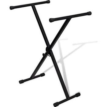 vidaXL Adjustable Single Braced Keyboard Stand X-Frame
