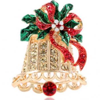 Insignia Decorativa de Navidad con Ramillete de Cristales