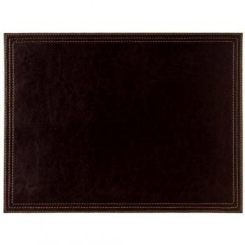 Olympia 7899 Brown Faux Leather Table Protector 400 × 300 mm