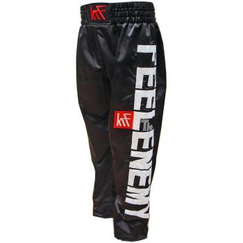 Schwarze Kickbox-Kombination Feel The Enemy – Herren Hose & Handschuhe