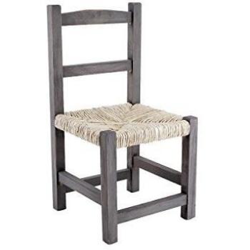 Sedia per bambini vintage in legno grigio Aubry Gaspard