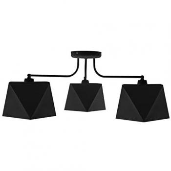 Adamant 75cm Black Multi Arm Semi Flush Ceiling Light