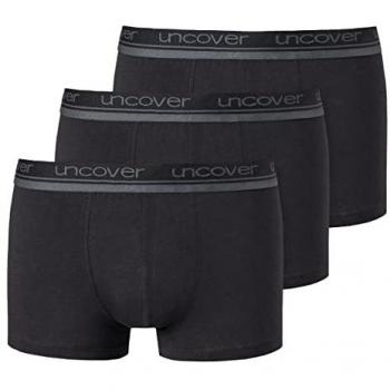 Boxershorts UNCOVER BY SCHIESSER Boxershort 3er Pack Gr. L, schwarz, Herren, Obermaterial: 95% Baumwolle CO. 5% Elasthan EL., Unterhosen