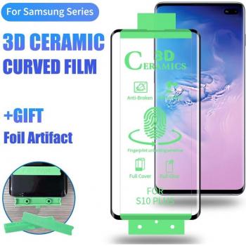 Vollflächige Kleber Keramik Bildschirmfolie für Samsung Galaxy S10 S9 S8 Plus Note 8 9 10 Plus (nicht gehärtetes Glas)