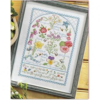 Flores de Primavera Bordado en Tela de Algodón 18ct 14ct 11ct