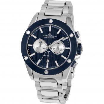 Jacques Lemans Edelstahl Armband Uhr 1-1812F